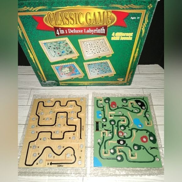 Manley Classic Game 4 in 1 Deluxe Labyrinth Four Different Skill Levels - Picture 3 of 9